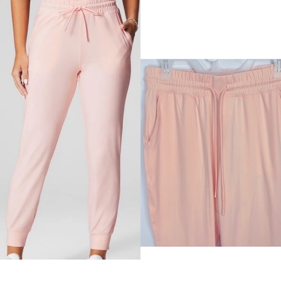 Fabletics Pants - Fabletics high waisted performance jogger in pink buttercream women’s size M